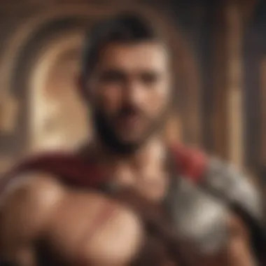 A thematic representation of Spartacus, symbolizing the historical elements incorporated into the game.