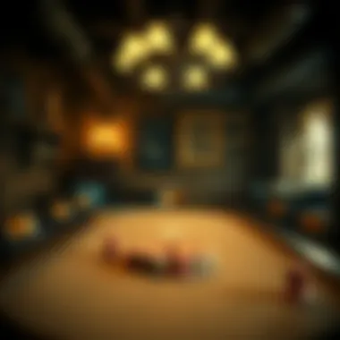 A classic poker table set up in a rustic saloon, reflecting the spirit of Texas Hold'em.