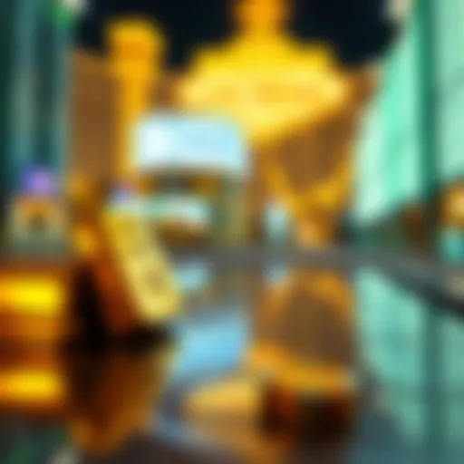 An exquisite gold bar reflecting the ambiance of Las Vegas