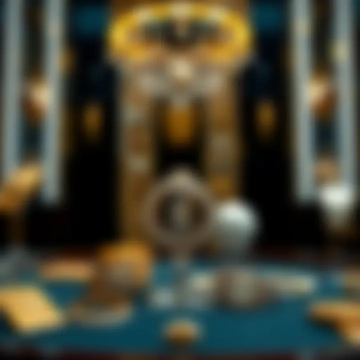 An elegant display of gold and silver jewelry in Las Vegas