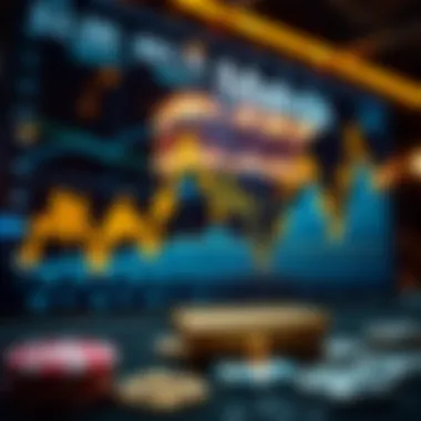 A dynamic stock chart showcasing gold and silver trends