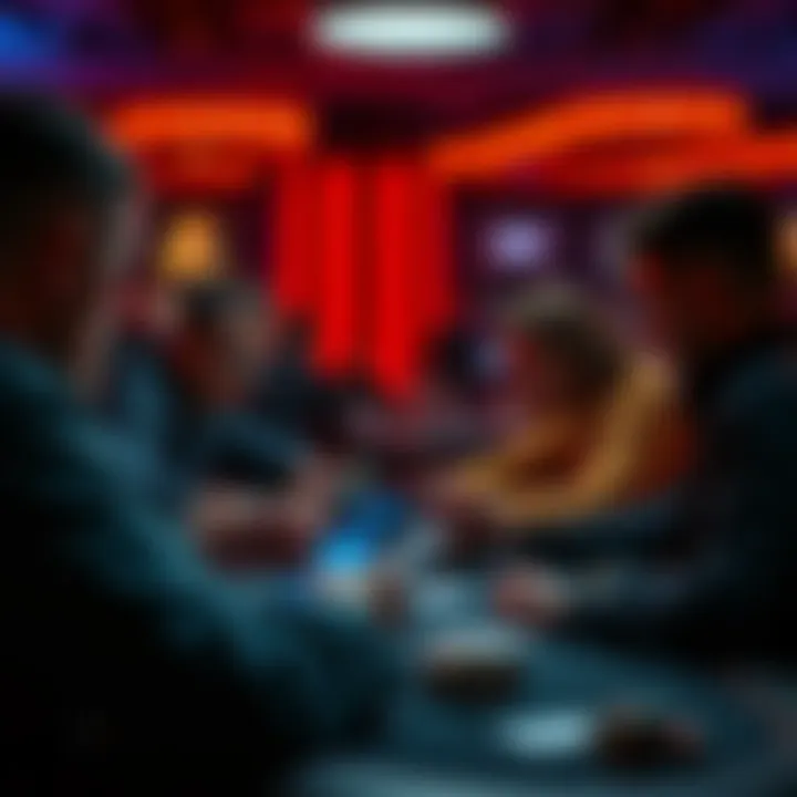 Players Strategizing with GTO Apps A group of players using GTO poker apps to strategize