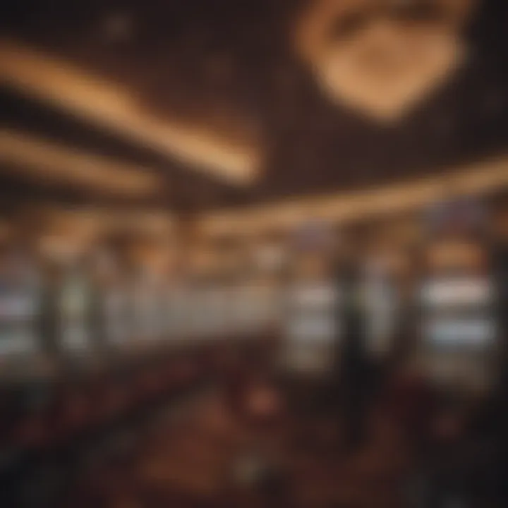Glamorous casino interior showcasing slot machines