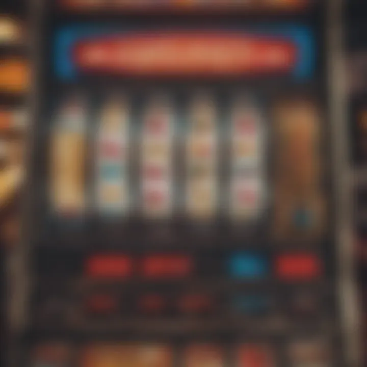 Colorful slot machine display