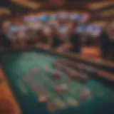 Craps table in a vibrant casino atmosphere