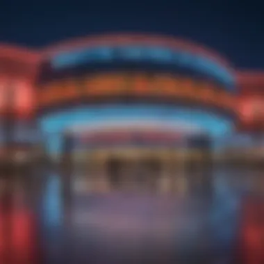 Exterior view of a vibrant casino at National Harbor