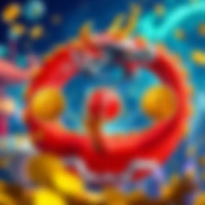 Special Features of Floating Dragon A detailed view of the special features of the Floating Dragon slot, highlighting the bonus rounds and wild symbols.