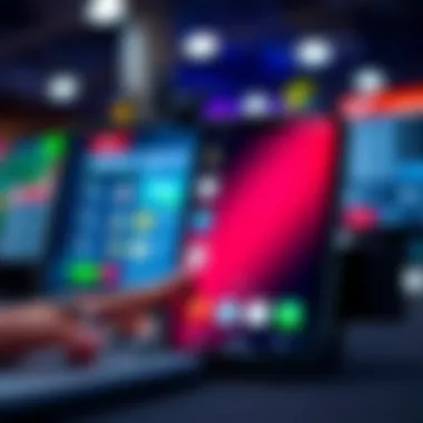 Mobile Apps in Online Betting Illustration of mobile apps on a digital screen representing online betting
