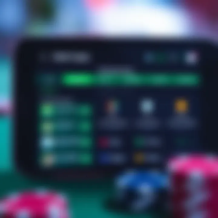 User Interface of Betting Apps User interface of a betting app highlighting features and usability