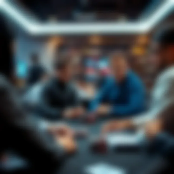 A strategic discussion among players in a virtual poker group setting