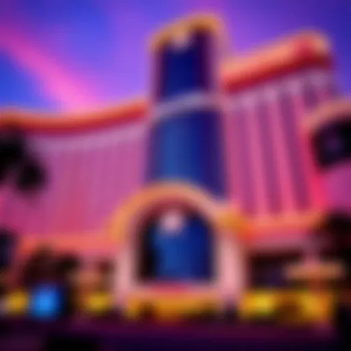 Architectural Marvel of the Encore Hotel Casino Stunning architectural facade of the Encore Hotel Casino