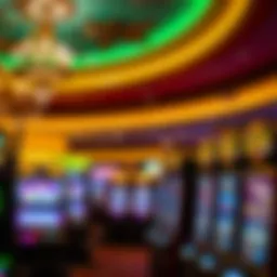 Luxurious casino interior showcasing vibrant slot machines