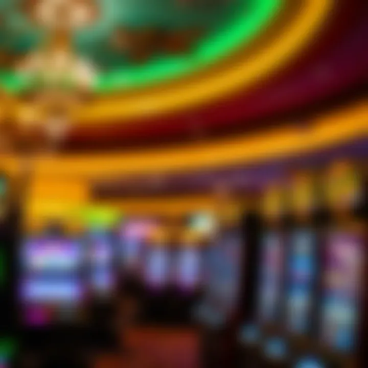 Luxurious casino interior showcasing vibrant slot machines