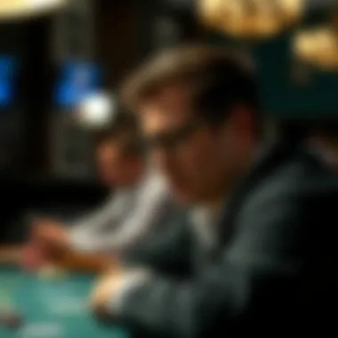 A thoughtful individual contemplating strategies for blackjack