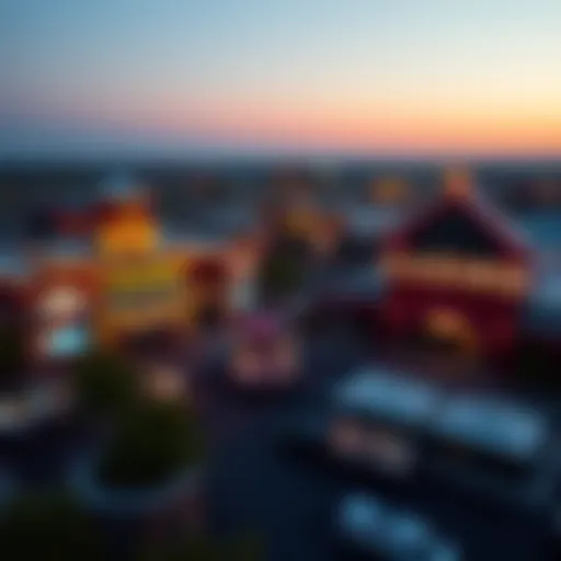 Vibrant Casino Complex in Northeast Oklahoma Aerial view of a vibrant casino complex in Northeast Oklahoma showcasing various gaming options