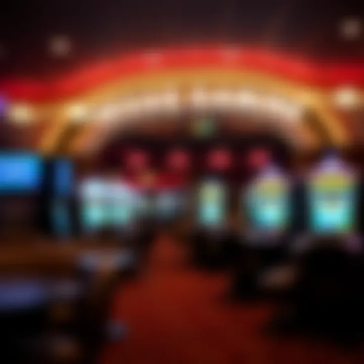 A serene setting promoting responsible gaming practices with informative signage and community engagement