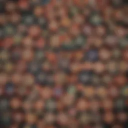 An array of vintage Vegas casino chips on display