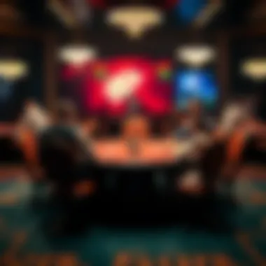 A table set for a poker game showcasing diverse game types