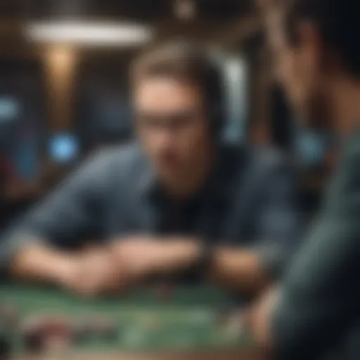 A person listening to an audio poker book while studying strategy.