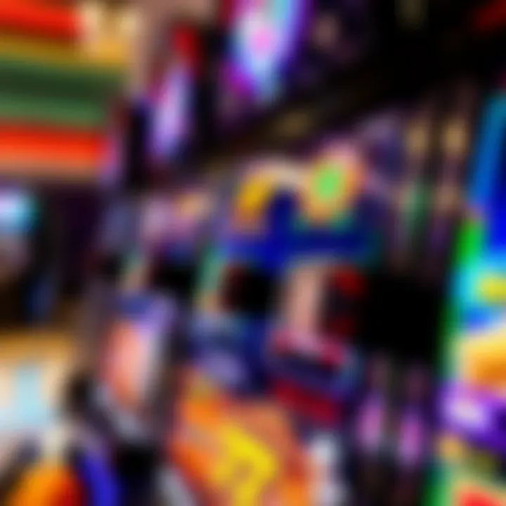 Close-up view of a progressive slot machine display showcasing vibrant graphics