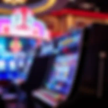 Modern Electronic Slot Machine A modern electronic slot machine in a bustling casino