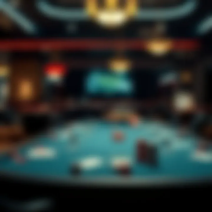 The Strategy of Poker A serene poker table set up for a high-stakes game