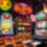 A vibrant display of various free slot game icons
