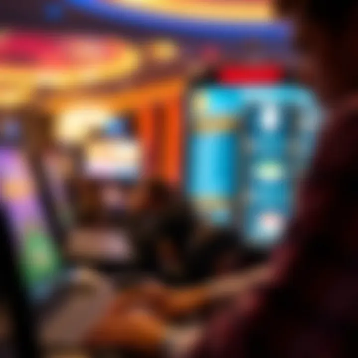 A close-up of a player engaging with an online gaming interface