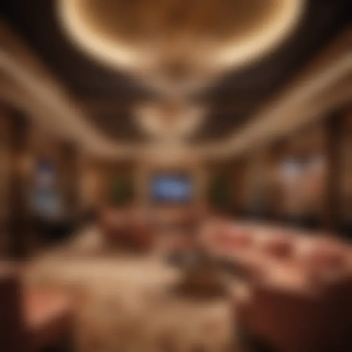 Stylish lounge area within Wynn Casino designed for customer engagement