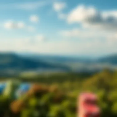 Economic Contributions of Georgia's Lottery System A scenic view of Georgia with icons representing economic benefits from lottery revenue