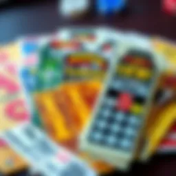 A vibrant display of Georgia lottery scratch-off tickets showcasing various designs