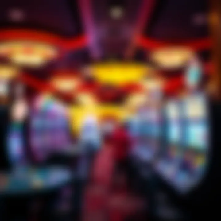 Vibrant Gaming Floor Experience Vibrant gaming floor at GM Grand Las Vegas filled with slot machines and tables