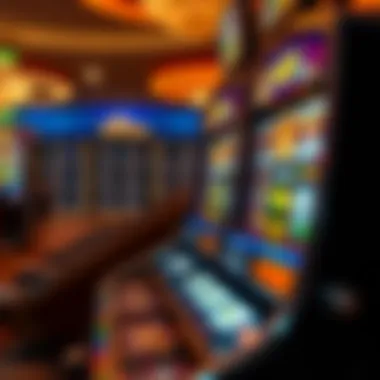 Engaging Visuals of Online Slots A scenic view of a virtual slot machine with vibrant graphics