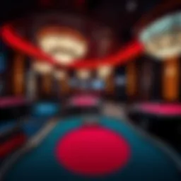 A stunning view of the Grand Casino Poker Room showcasing the vibrant atmosphere and intricate design.