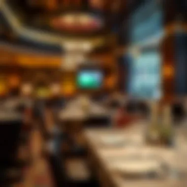 Elegant dining area with diverse culinary offerings