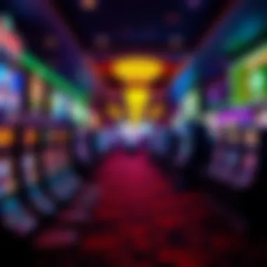 Gaming floor filled with various slot machines and table games