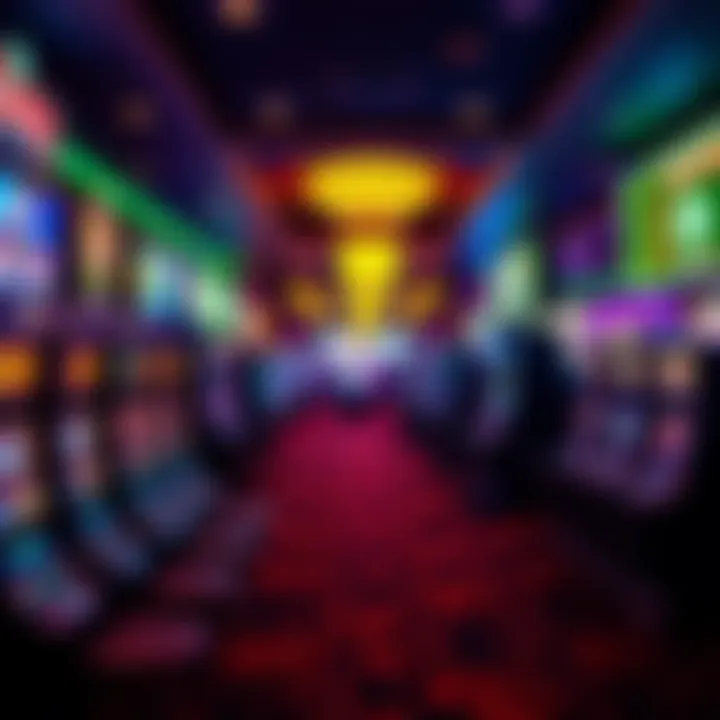 Gaming floor filled with various slot machines and table games