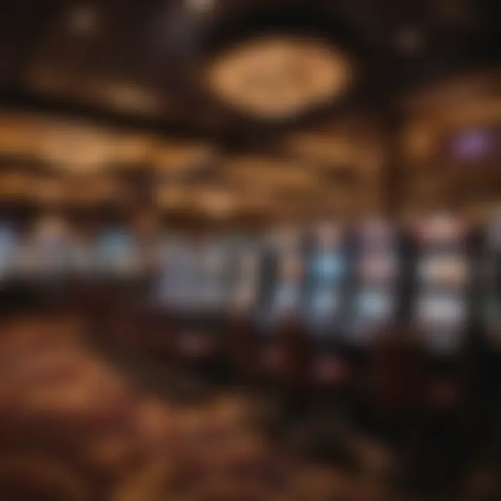 Inside view of the gaming floor filled with slot machines and gaming tables