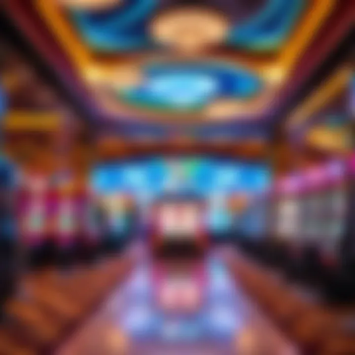 Luxurious gaming floor showcasing slot machines