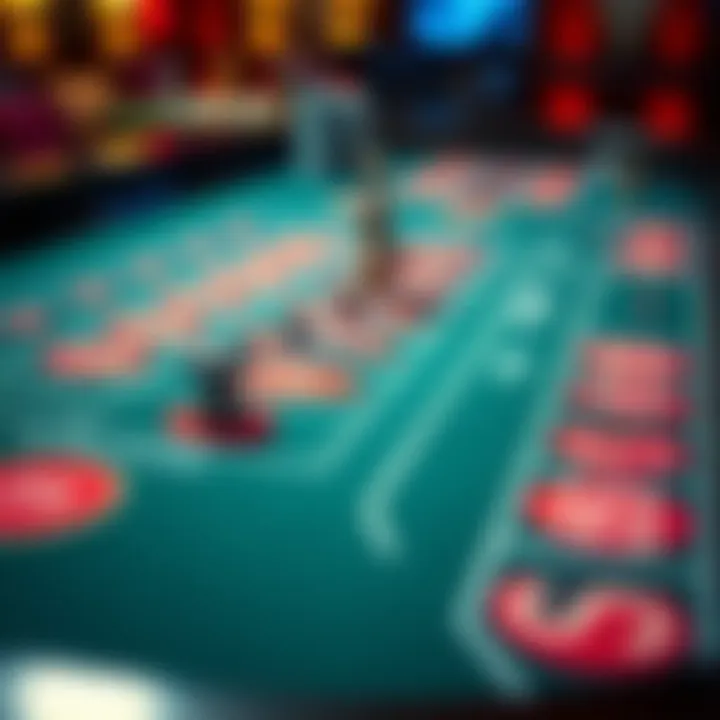 A detailed layout of the roulette betting table displaying various betting options.