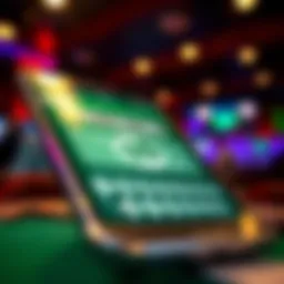 Illustration depicting the interface of an Illinois lottery app