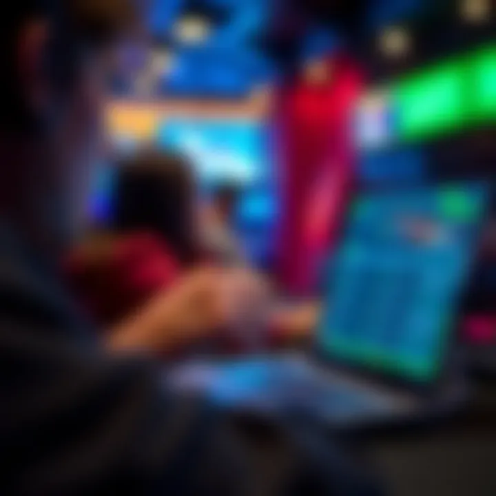 A user engaging with an online betting platform on a digital device