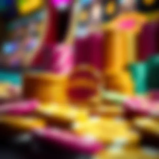 Bonus Coins in Jackpot Party Casino Colorful coins representing bonuses