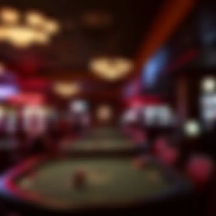 Interior of Jokers Wild showcasing gaming tables