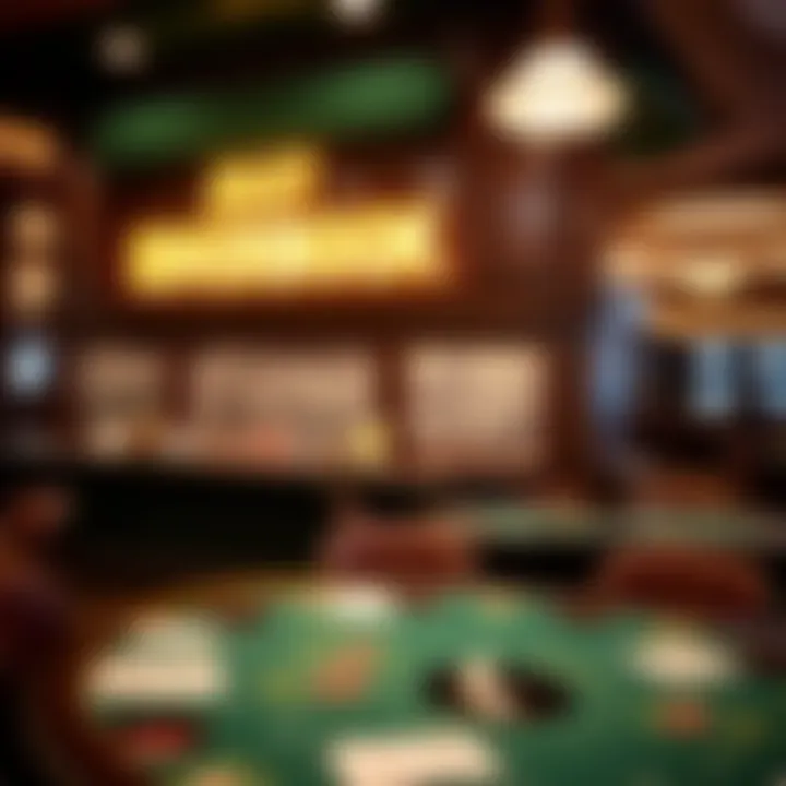 Historical display inside the casino illustrating its rich past