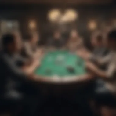 A group of friends gathered around a poker table, enjoying a game.