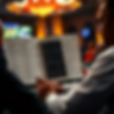 Applying the Hand Chart in Real-World Scenarios A player utilizing the Texas Hold'em hand chart during a game.