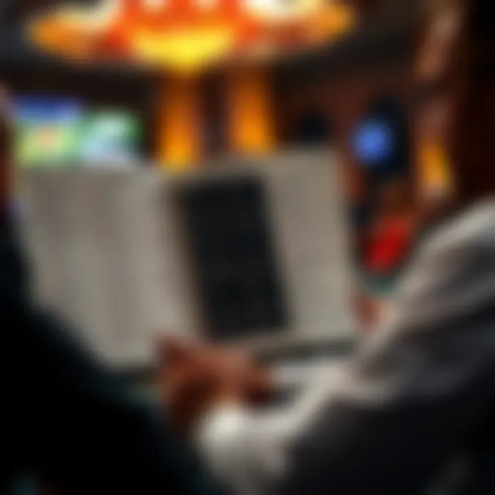 Applying the Hand Chart in Real-World Scenarios A player utilizing the Texas Hold'em hand chart during a game.