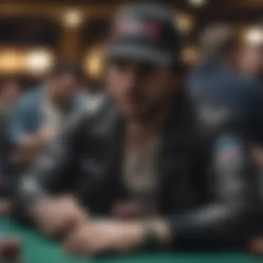 An intense moment at the World Series of Poker