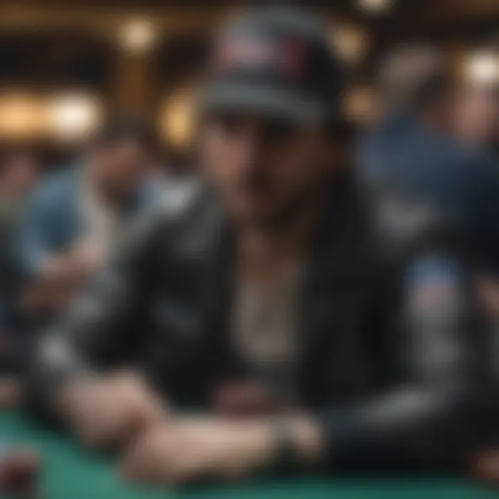 An intense moment at the World Series of Poker